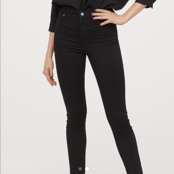 H&M Highwaisted Black Skinny Pants - Picture 1 of 3